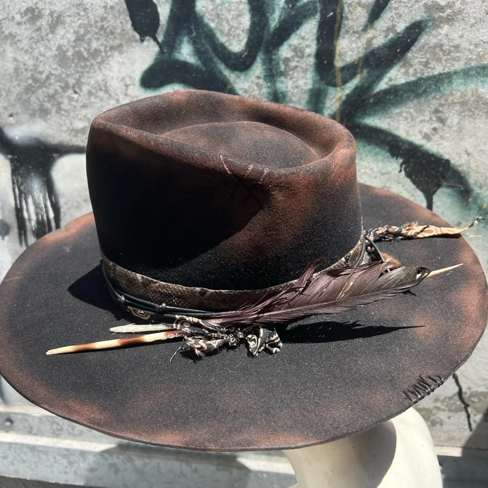 AFTER MIDNIGHT Custom Burned Dynafelt Hat - Picture 9 of 11